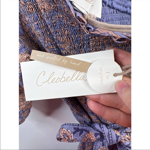 Cleobella Cassidy One Shoulder Women's Mini Dress Vine Size: Medium NWT - Picture 6 of 9